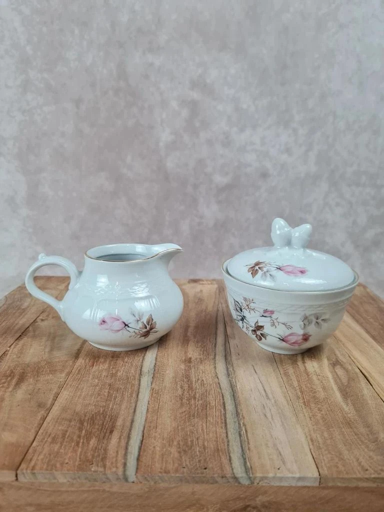 Duo sucrier & pot à lait en porcelaine Tognana 🇮🇹